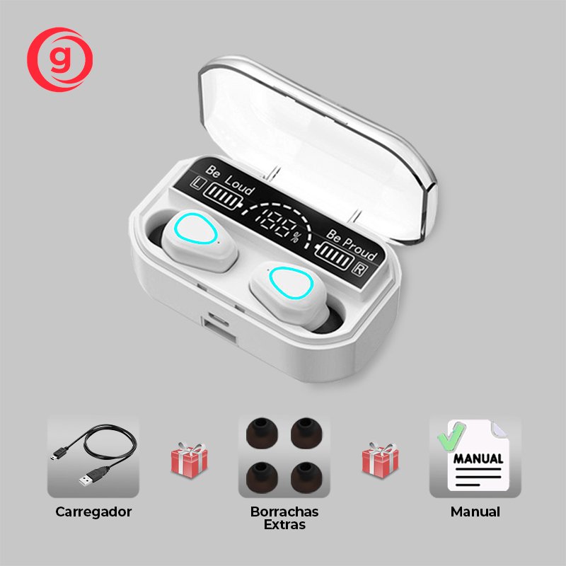 AlphaPods Pro® - Fones de Ouvido Bluetooth à Prova d’água