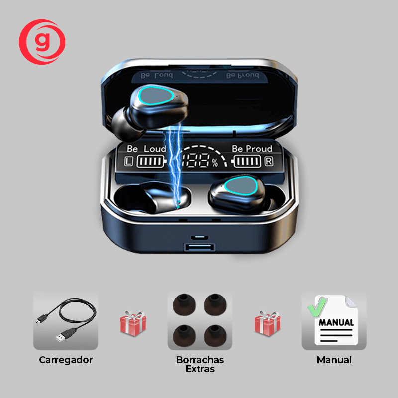 AlphaPods Pro® - Fones de Ouvido Bluetooth à Prova d’água