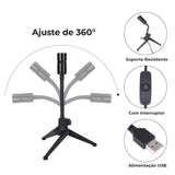 Projetor Lua/Terra 360° 2 em 1 USB LED