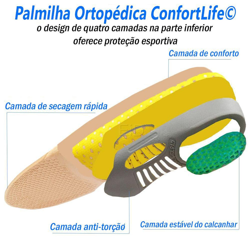 Palmilha Ortopédica ConfortLife© - Loja Galak