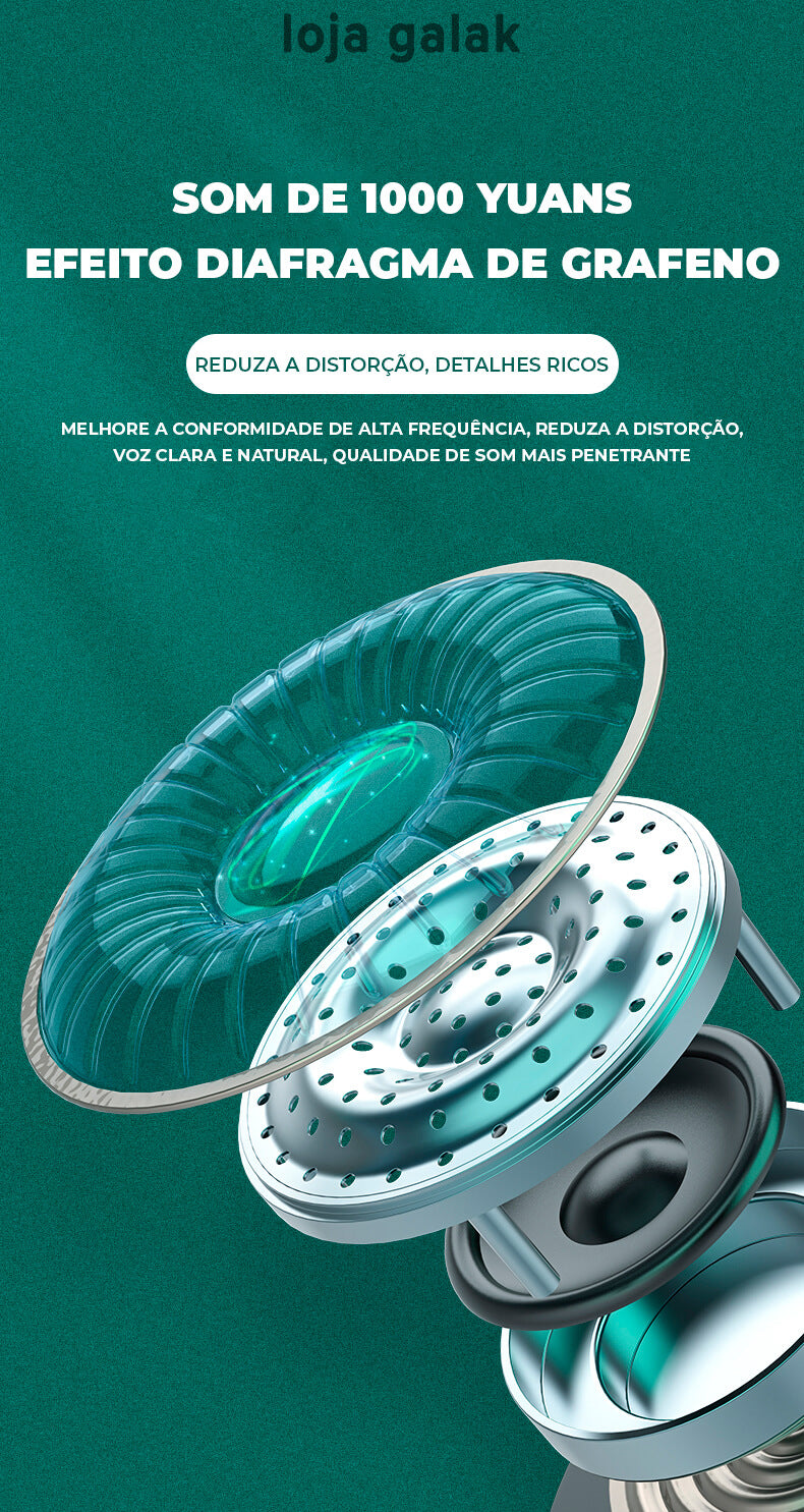 Fone de ouvido G100© à prova d'água - sem fio Bluetooth